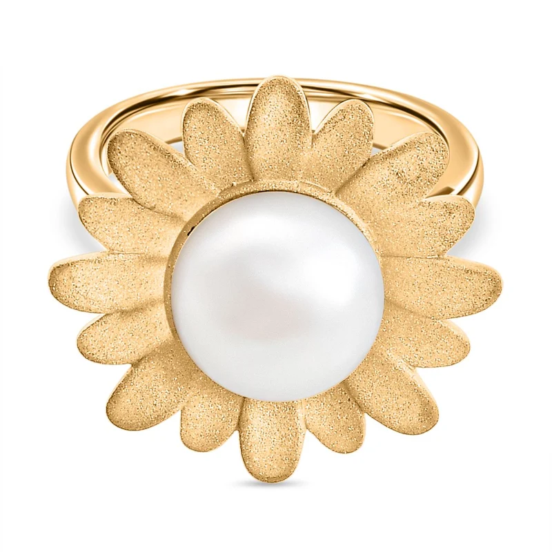 EVER TRUE Süßwasser Perle (10.5-11 mm) Ring Nickelfreies Messing 6.96 ct
