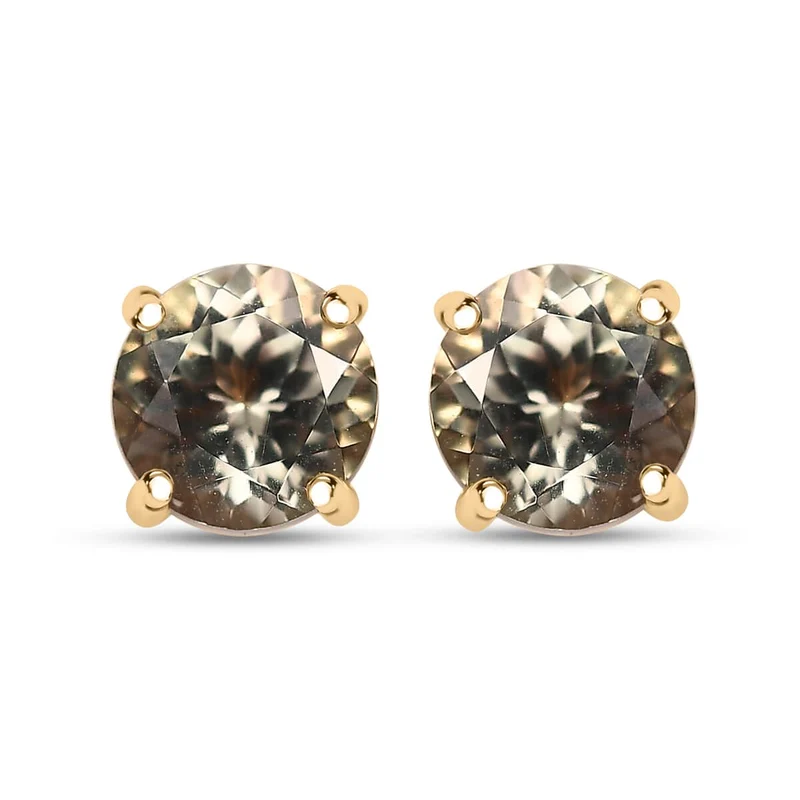 AAA Turkizit Ohrringe 417 Gold ca. 1,60 ct.