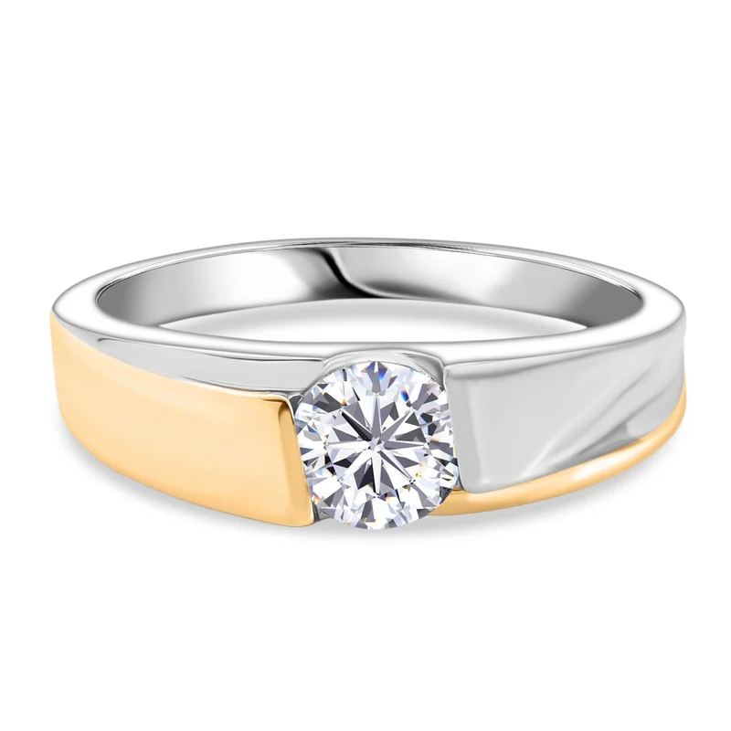J Francis gefertigt mit SWAROVSKI Zirkonia Ring Messing