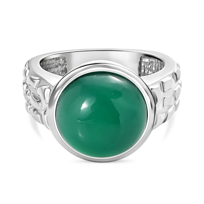 Verde Onyx Ring 316L Edelstahl ca. 7.46 ct