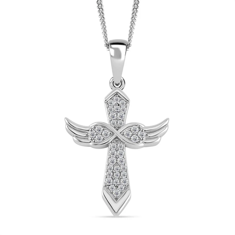 Moissanit Schmuckset 925 Silber platiniert, 925 Silber rhodiniert ca. 0.25 ct