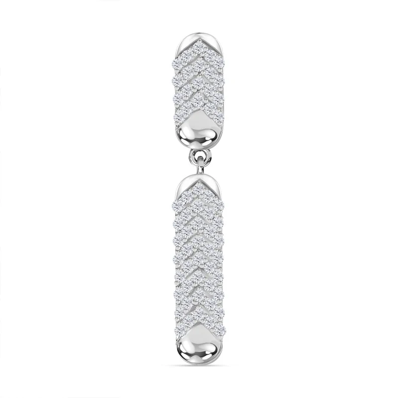 Moissanit Anhänger 925 Silber rhodiniert ca. 0.83 ct