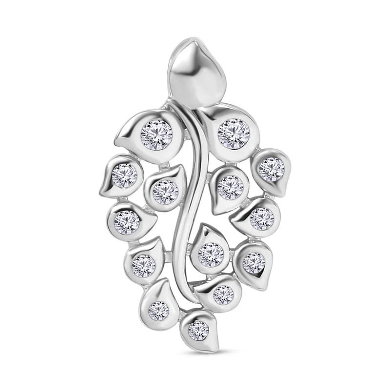 Moissanit Anhänger 925 Silber rhodiniert ca. 0.41 ct