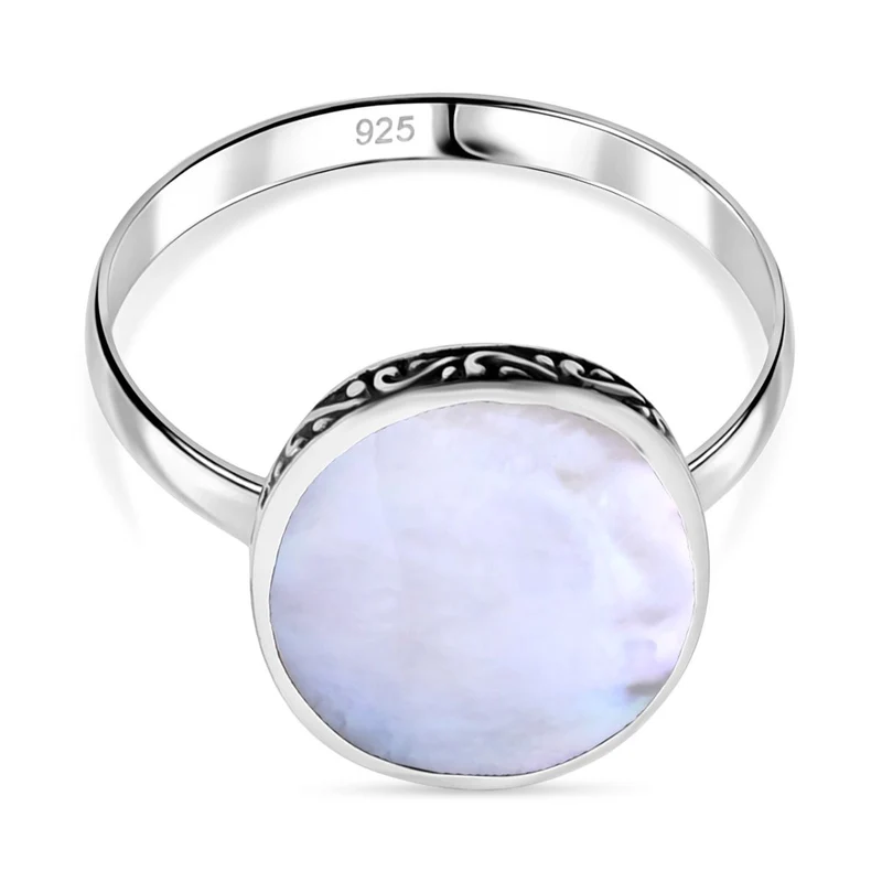 Perlmutt Ring 925 Silber