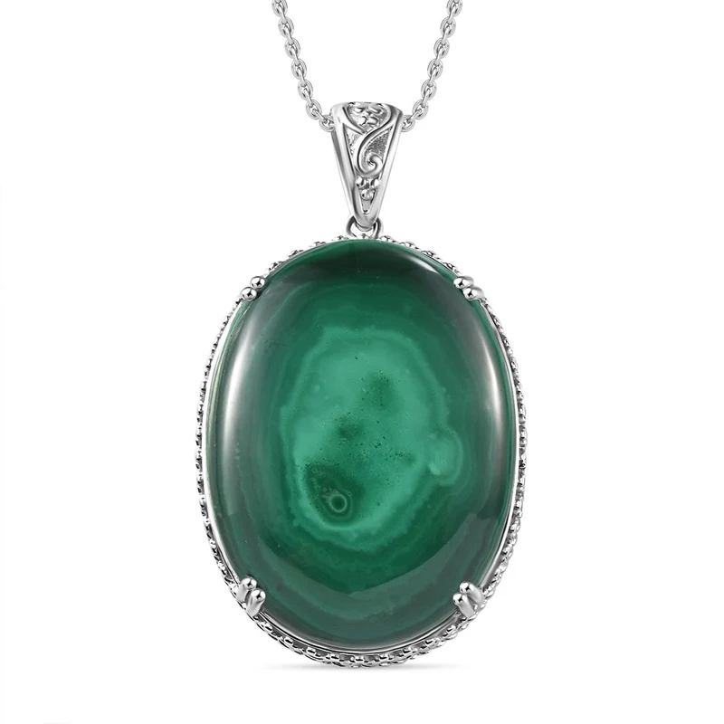 Malachit Schmuckset Edelstahl ca. 99,01 ct.