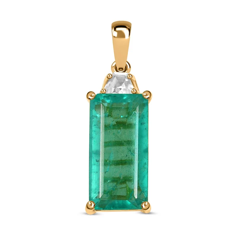 Tansanit-Farbe Quarz, Weißer Zirkon Anhänger 925 Silber rhodiniert ca. 4.68 ct