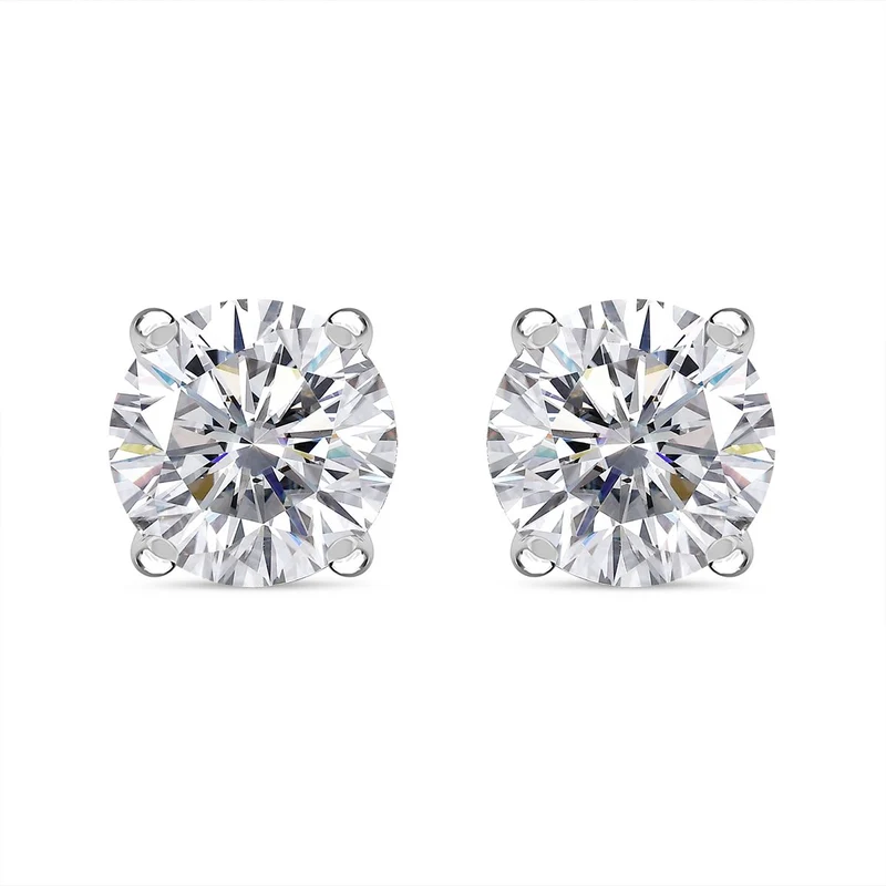 Moissanit Ohrringe 925 Silber rhodiniert ca. 1.49 ct