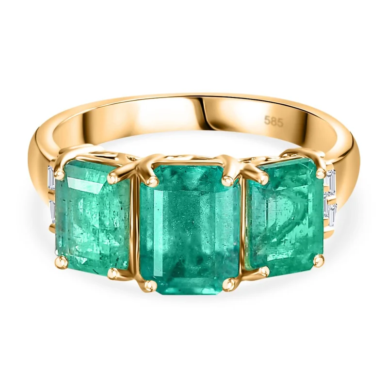 AAA Gemfields Kagem Sambischer Smaragd Ring, 585 Gelbgold ca. 3.55 ct