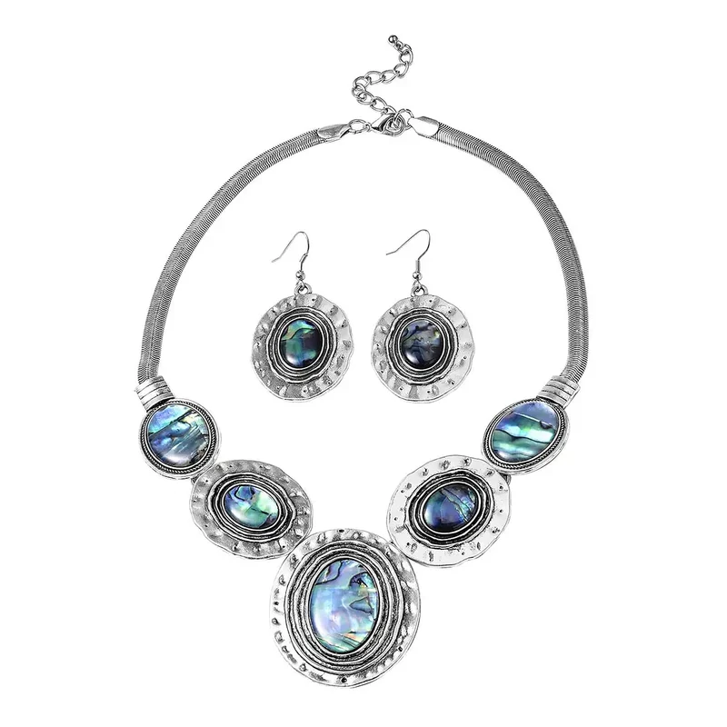 Abalone Muschel Schmuckset ca. 45.00 ct