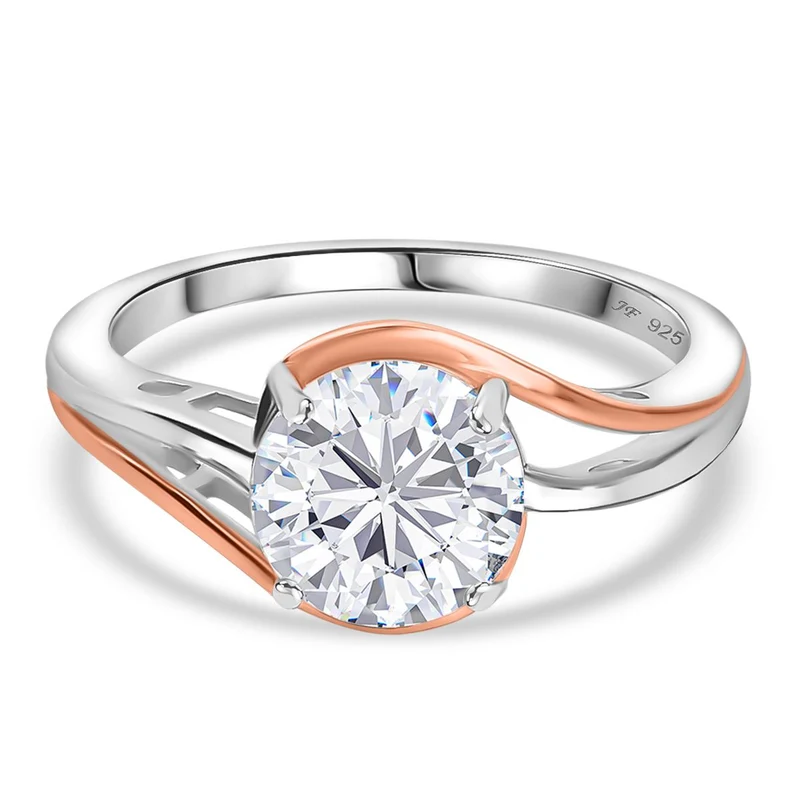 J Francis gefertigt mit Swarovski Zirkonia Ring 925 Silber (8-10 Tagen Lieferzeit)