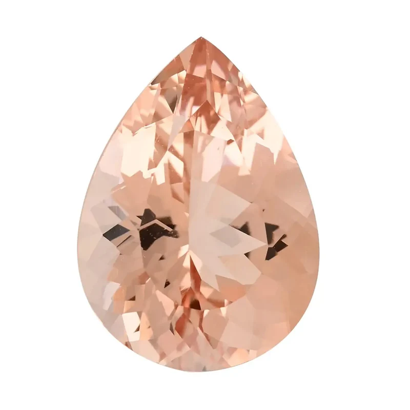 AAAA Morganite Pear 15x10 Faceted Cut, 5.02 Ct