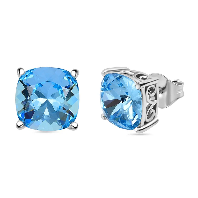 J Francis gefertigt mit SWAROVSKI Siam Kristall Ohrringe 925 Silber vergoldet