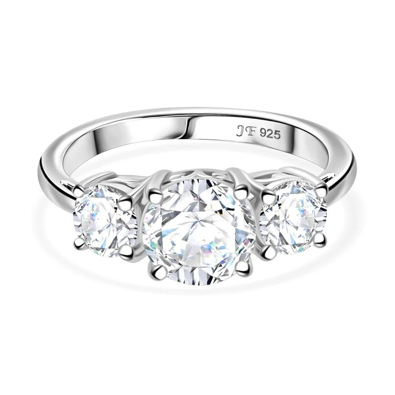 J Francis gefertigt mit SWAROVSKI Zirkonia Ring 925 Silber rhodiniert
