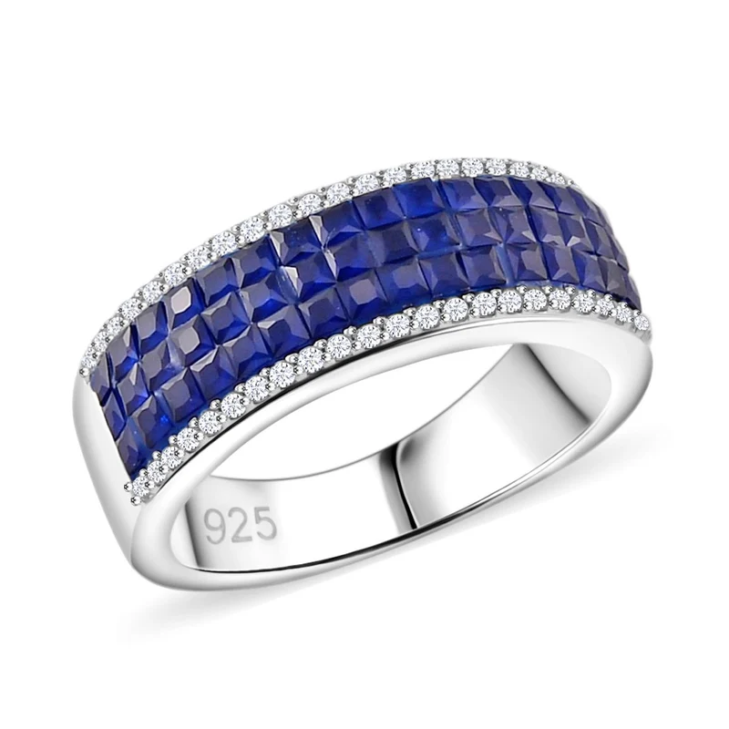Aqua Nano, Weißer Zirkonia Ring 925 Silber rhodiniert