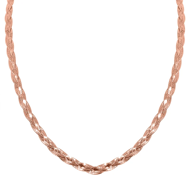 925 Silber rosévergoldet Kette ca. 45 cm ca. 7,40g