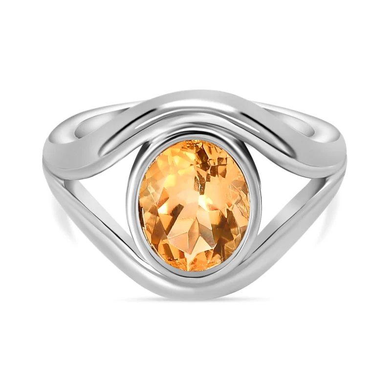 Citrin Ring, Edelstahl ca. 2.40 ct