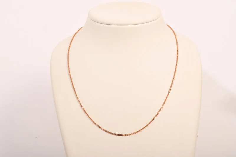 Italienische Rock Kette, 925 Silber rosévergoldet, ca. 45 cm, ca. 2,86g