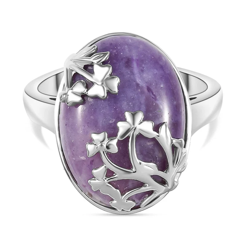 Lila gefärbter Opal Ring Messing ca. 9,40 ct