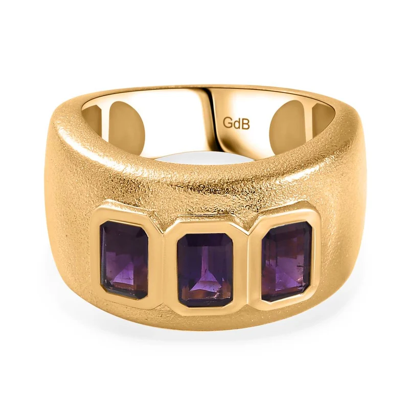 Afrikanischer Amethyst Ring Messing ca. 1.71 ct