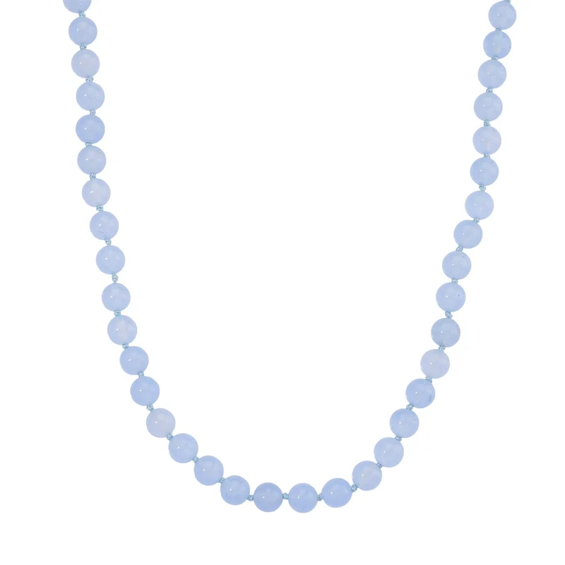 Aquamarin Farbiger Quarzit Halskette ca. Flexibles cm Reiner Edelstahl ca. 255.00 ct