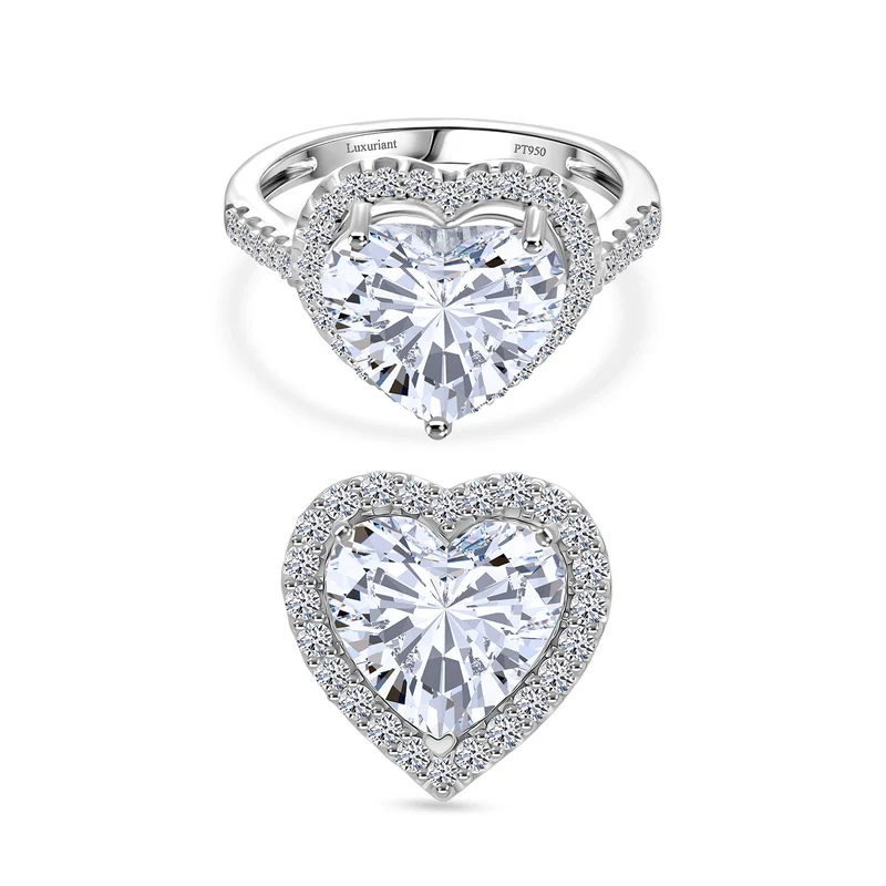 LUXURIANT IGI zertifizierter VS-EF Labor Diamant Ring und Anhänger in 950 Platin