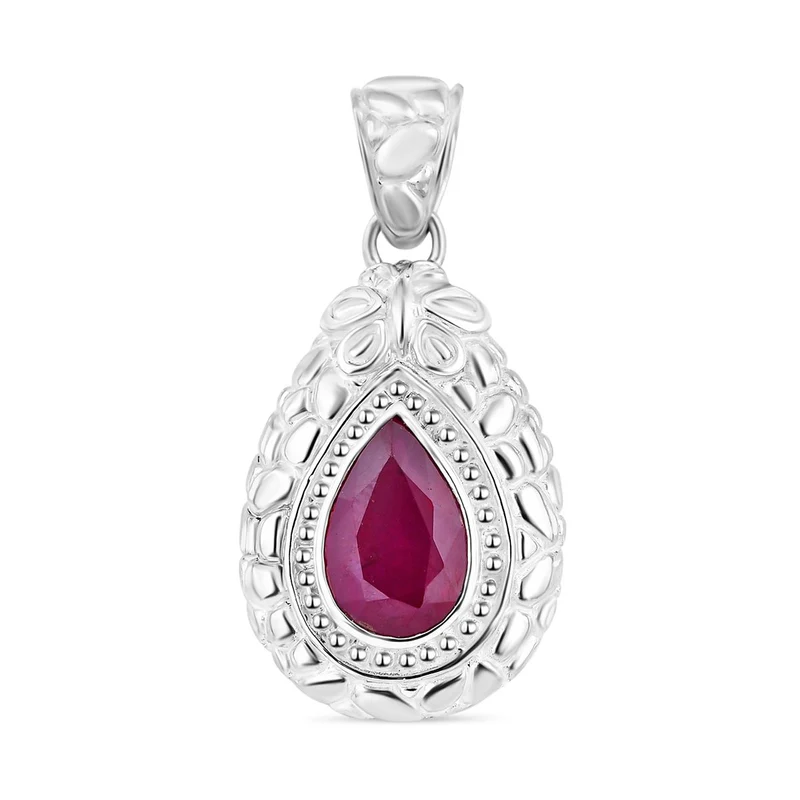 Masoala Saphir (Fissure gefüllt) Anhänger 925 Silber ca. 4,30 ct.