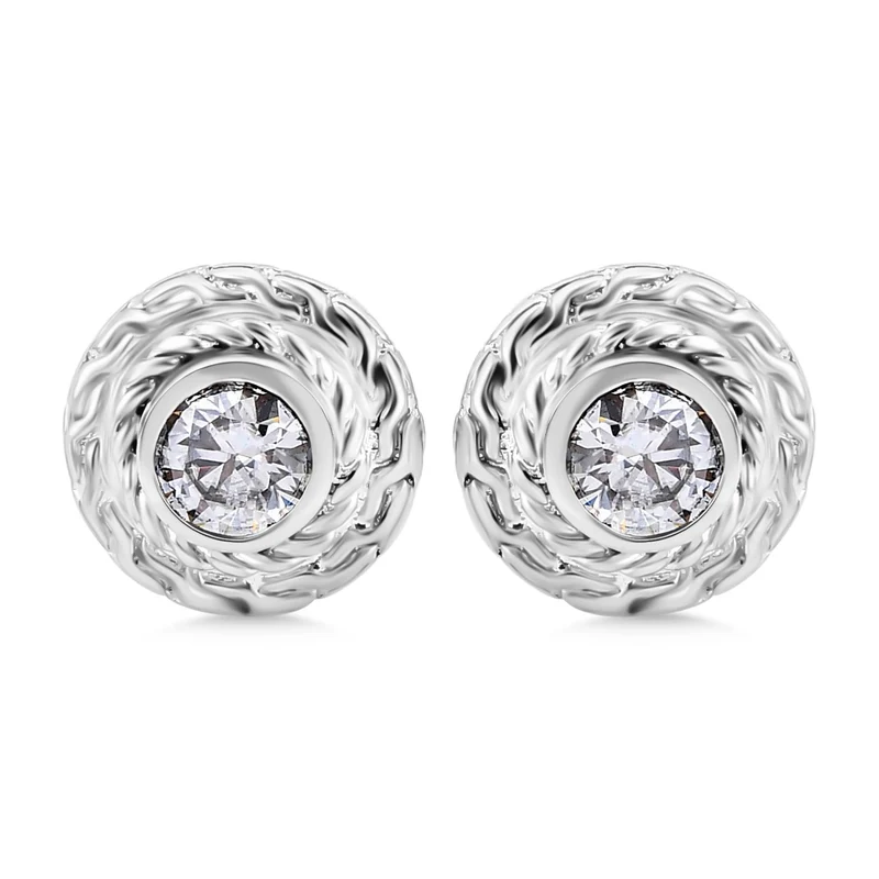 Moissanit Ohrringe 925 Silber ca. 1,51 ct.
