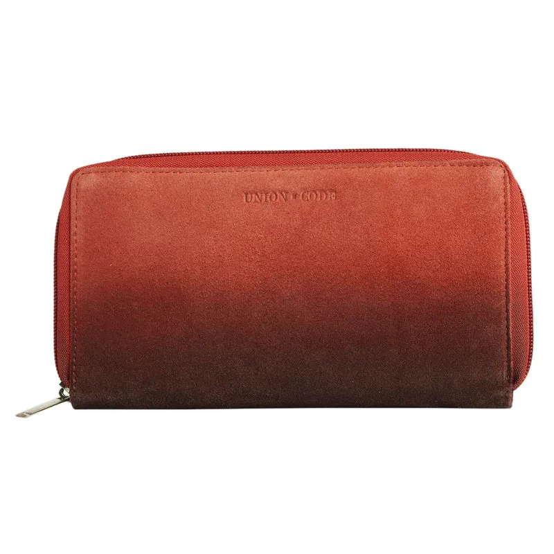 CLOSE OUT - UNION CODE: Brieftasche mit Krokoprägung und RFID schutz, 19x12 cm, Braun