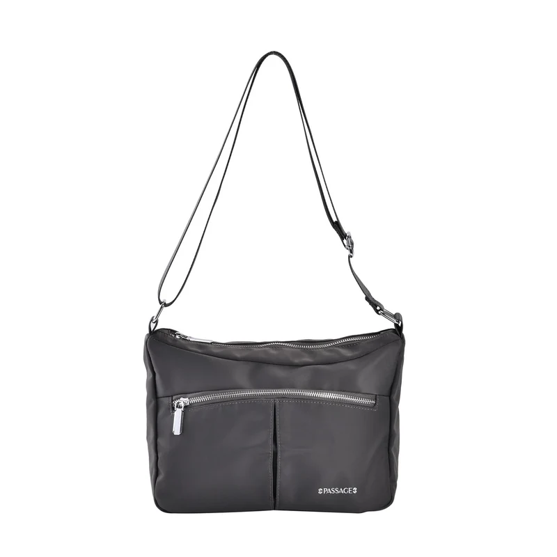 Wasserdichte Crossbody-Tasche aus Hochwertiges Nylon mit RFID schutz, 120 cm Schulterriemen, 29x20x10 cm, Elfenbein