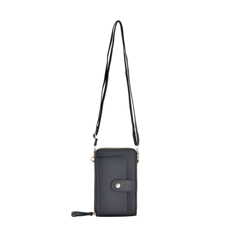 Crossbody Bag mit RFID Schutz, Größe 18,5x11x5cm, schwarz