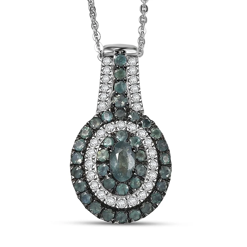 D'Joy Alexandrit Schmuckset ca. 50 cm 925 Silber rhodiniert (7-8 Werktage Lieferzeit)ca. 1.22 ct