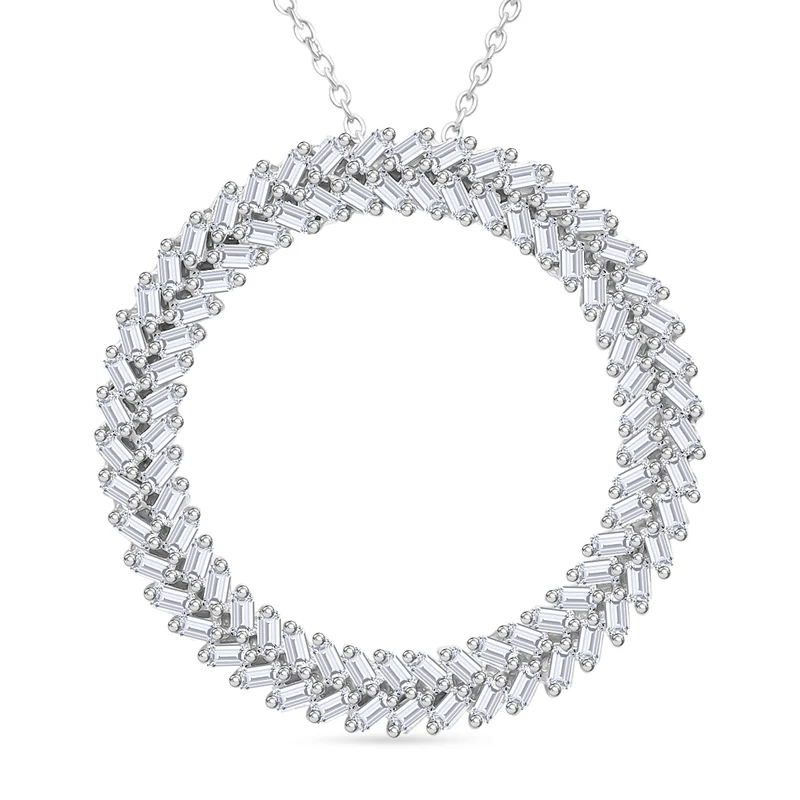 LUXURIANT DIAMOND - Lab Grown Diamant VS-EF SGL zertifiziert Anhänger mit Kette ca. 50 cm 925 Silber rhodiniert ca. 1.00 ct