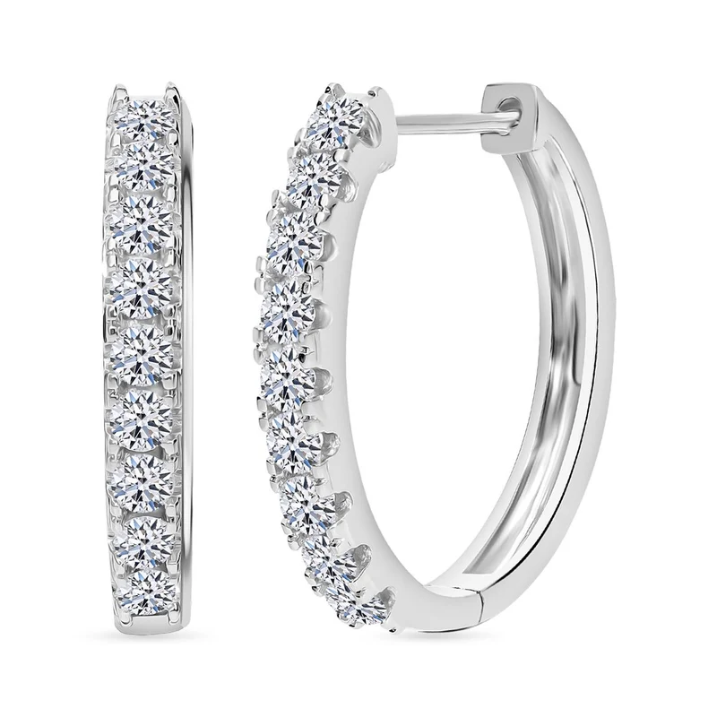 Luxuriant Diamond - Lab Grown Diamant SI-GH Ohrringe 925 Silber platiniert ca. 1,00 ct.