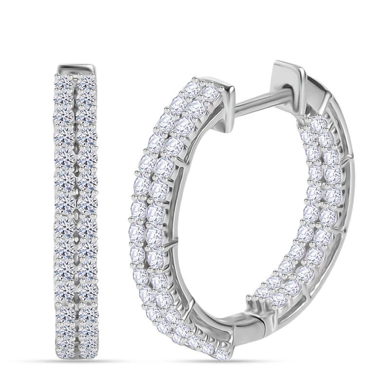 LUXURIANT DIAMOND - Lab Grown Diamant SI-GH Ohrringe 925 Silber ca. 1.50 ct