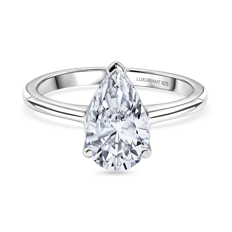 LUXURIANT DIAMOND - Lab Grown Diamant VS-EF Ring 925 Silber rhodiniert ca. 2,02 ct