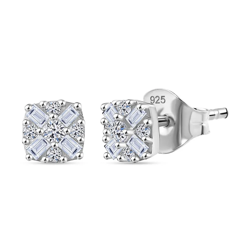 LUXURIANT DIAMOND - Lab Grown Diamant SI-GH Ohrringe 925 Silber Roségold Vermeil ca. 0.25 ct