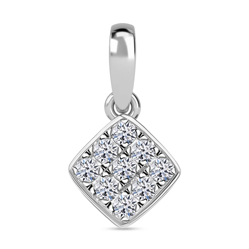 Luxuriant Diamond - Lab Grown Diamant SI-GH Anhänger 925 Silber platiniert ca. 0.25 ct