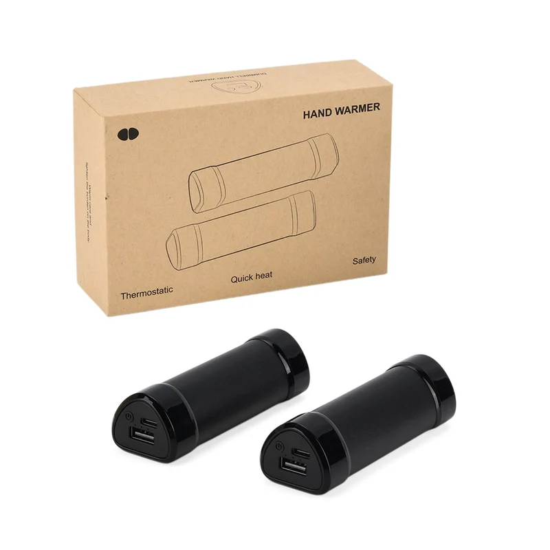 2 in 1 Magnetischer Handwärmer und Powerbank, 2 x 4000 mAh, 3 Heizstufen, 11 x 6 cm, 255 g, ABS Aluminiumlegierung, Silber
