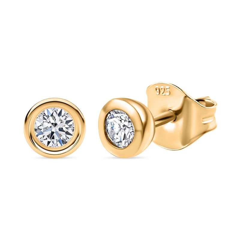 LUXURIANT DIAMOND - Lab Grown Diamant SI-GH Ohrringe 925 Silber rhodiniert ca. 0.25 ct