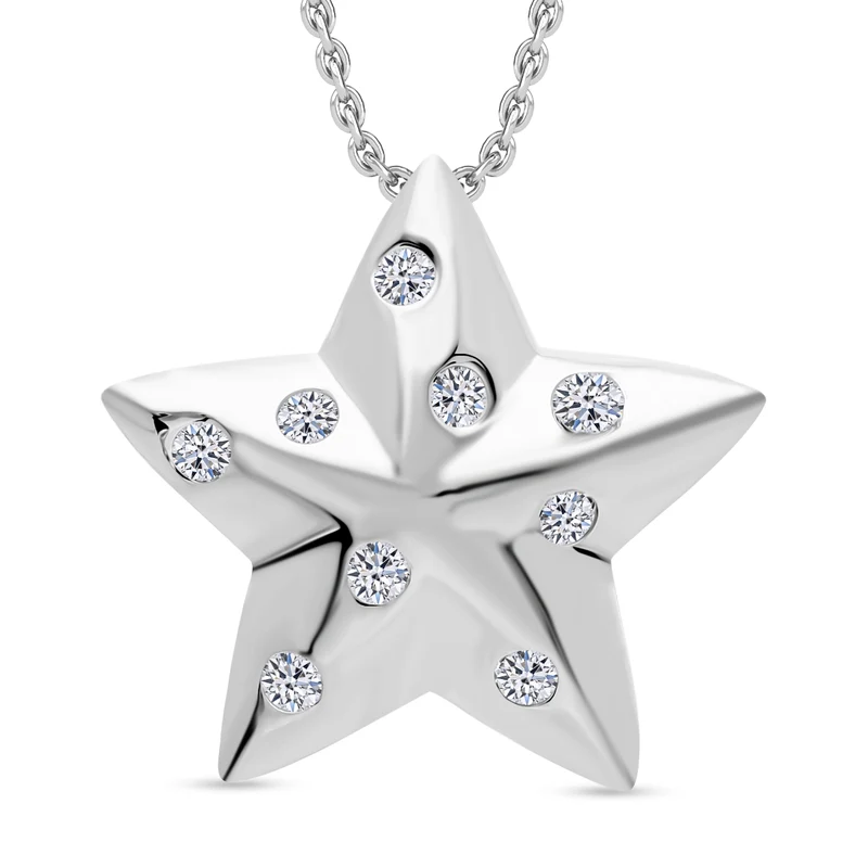LUXURIANT DIAMOND - Lab Grown Diamant SI-GH Schmuckset 925 Silber platiniert ca. 0,25 ct.