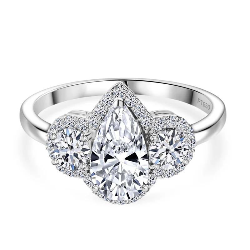 LUXURIANT DIAMOND - Lab Grown Diamant VS-EF IGI zertifiziert Ring, 950 Platin ca. 2.00 ct