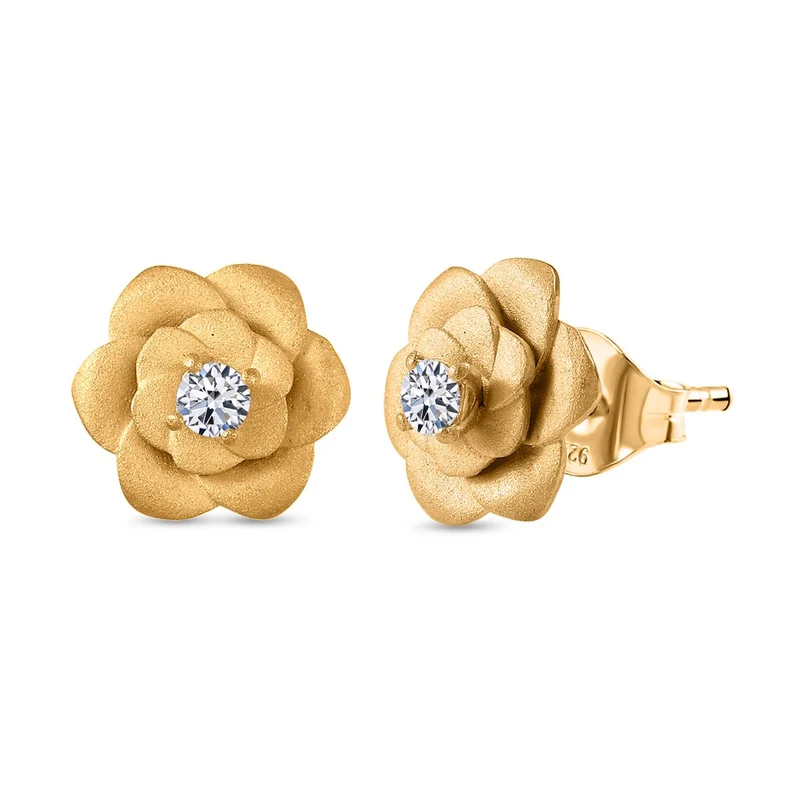 LUXURIANT DIAMOND - Lab Grown Diamant SI-GH Ohrringe 925 Silber rhodiniert ca. 0.20 ct