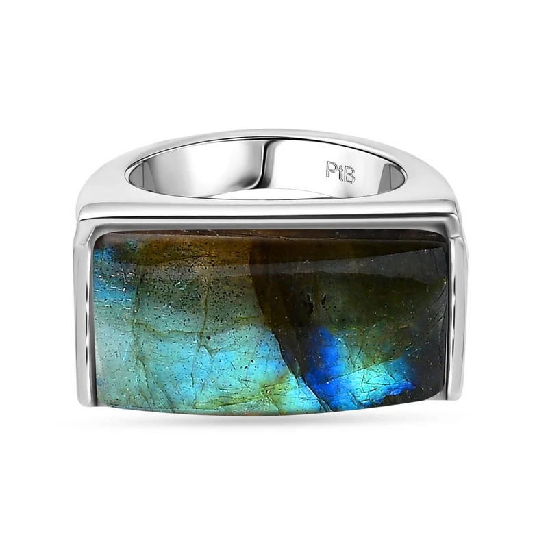 Labradorit Ring Messing ca. 13,20 ct