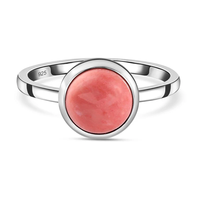 Oregon Pfirsich Opal-Ring, 925 Silber platiniert , ca. 1.40 ct