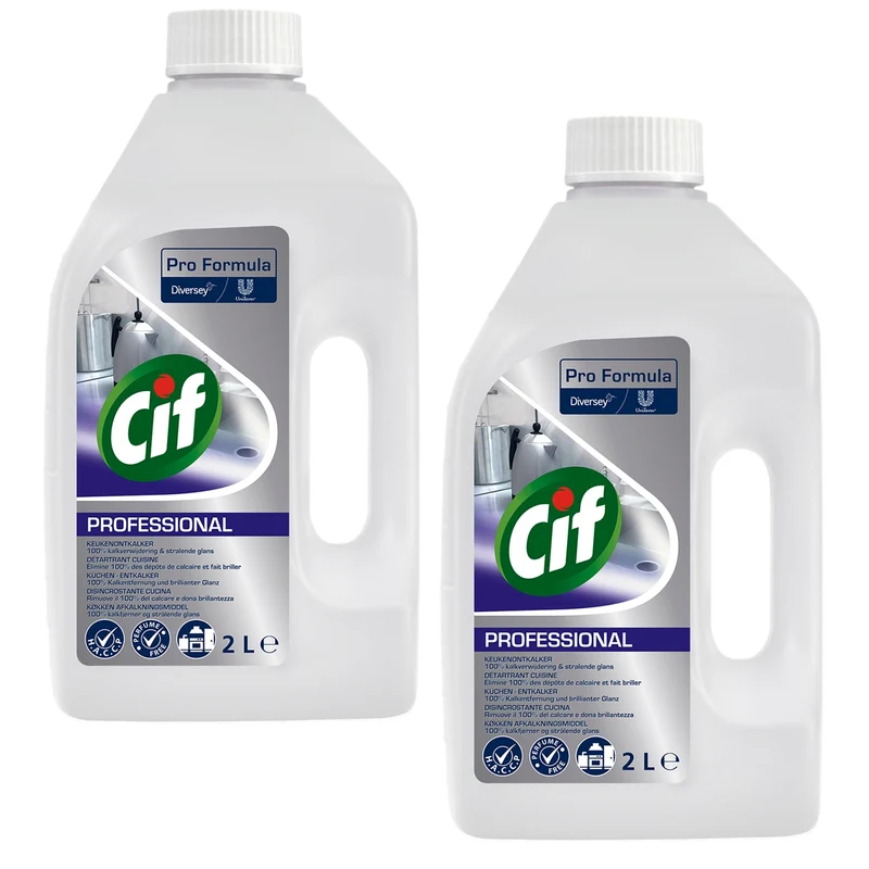 Cif Pro Formula Kalklöser 6x2L Entkalker für effektive Kalkentfernung und strahlende Sauberkeit