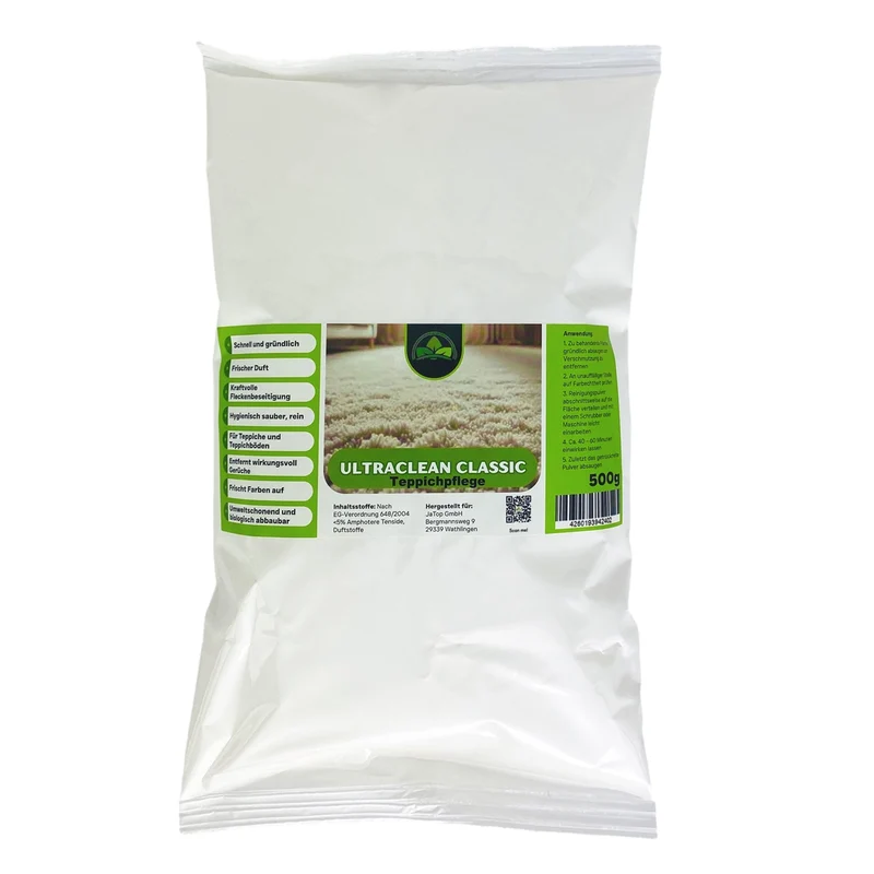 UltraClean Classic Teppichreinigungspulver, Teppichpulver, 500 gr
