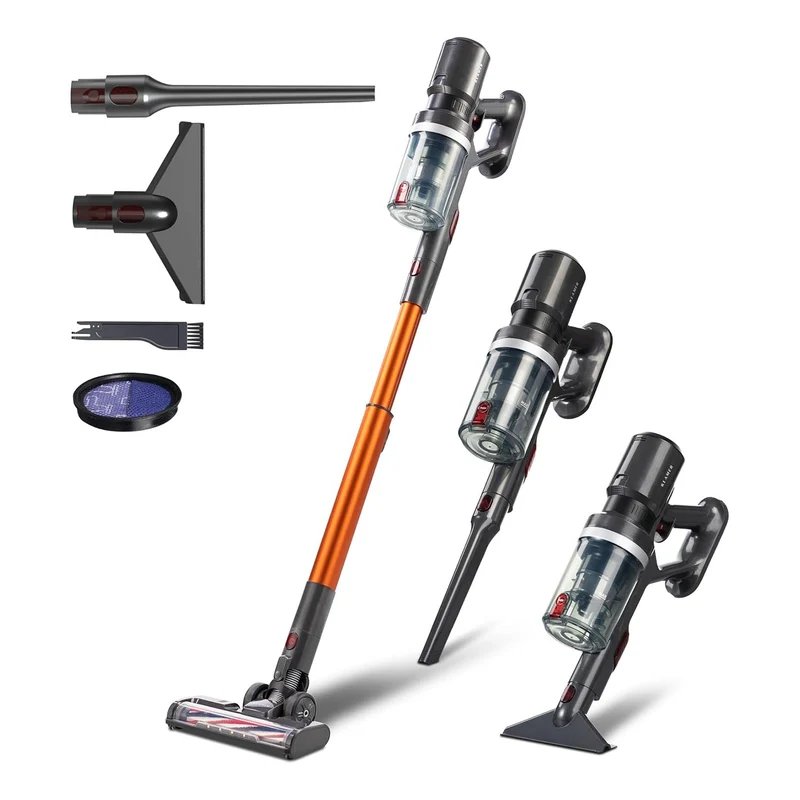 Akkustaubsauger 460 Watt | Kabelloser 2-in-1 Staubsauger mit bis zu 60 Minuten Laufzeit
