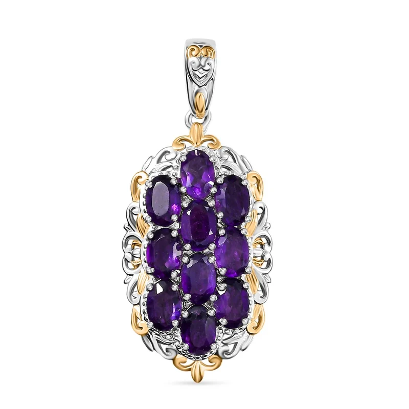 Roter Granat Anhänger Messing ca. 5.75 ct