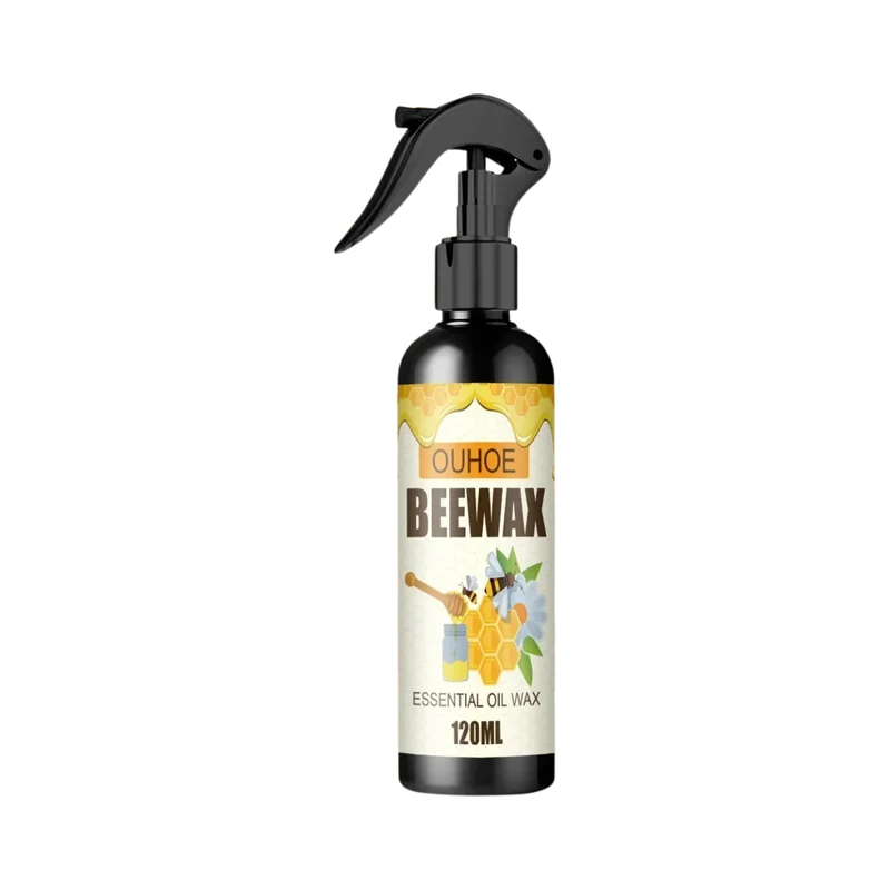 Bienenwachs-Holzpflege Spray 120 ml | Frischt Glanz auf & pflegt trockenes Holz | Für Möbel, Böden & Holzoberflächen