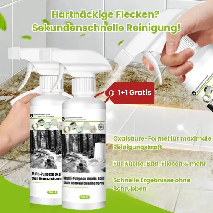 Reinigungsspray mit Oxalsäure 2 x 300 ml | Für hartnäckige Verschmutzungen | Für Küche, Bad & Fliesen